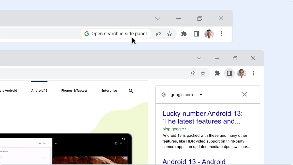 华为手机如何打开侧边栏
:谷歌详解 Chrome 浏览器全新侧边栏：搜索更快更方便